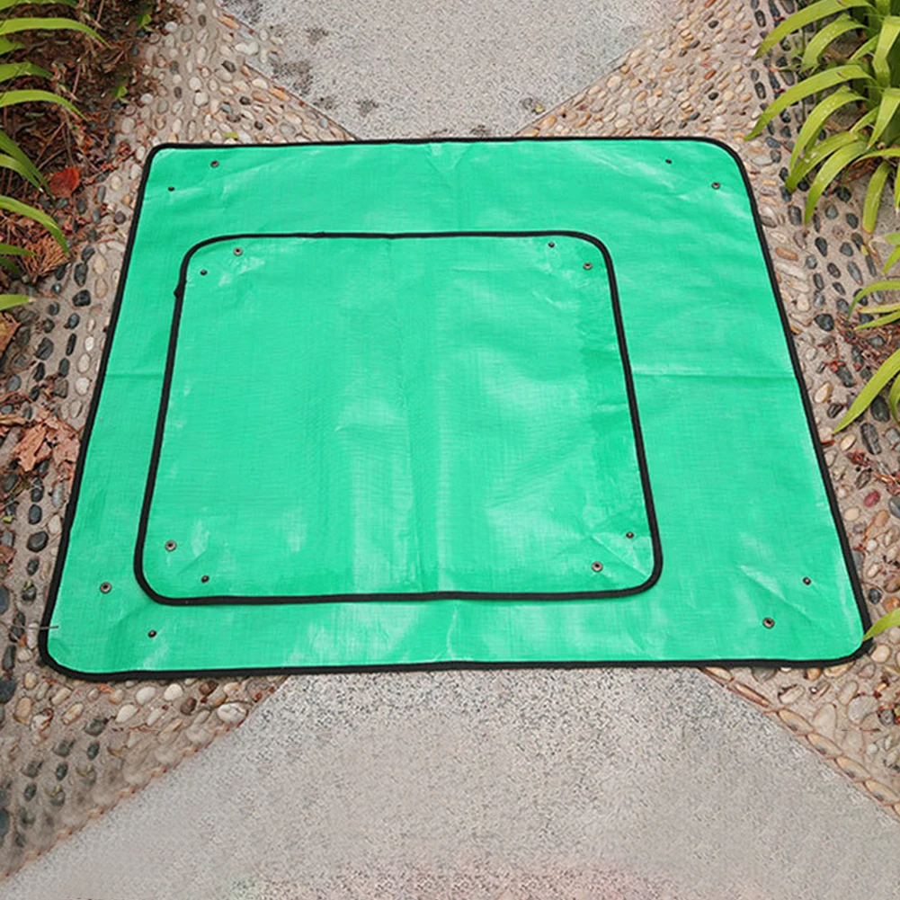 

PE Garden Planting Mat Gardening Potting Mat Green Plant Basin Pads Balcony Reusable Foldable Lock Soil Flower Mats
