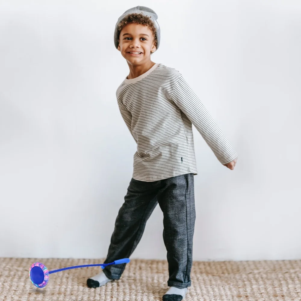 

Flashing Jumping Ring Children Colorful Ankle Jump Ropes Sports Swing