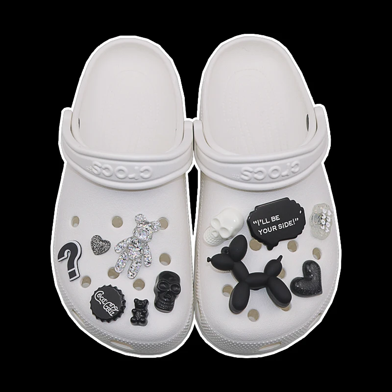 

Balloon Dog Shoes Charms for Crocs Cute Cartoon Bear Croc Charms Designer Punk Vintage Skull Clogs Shoe Decoration Funny Fashion