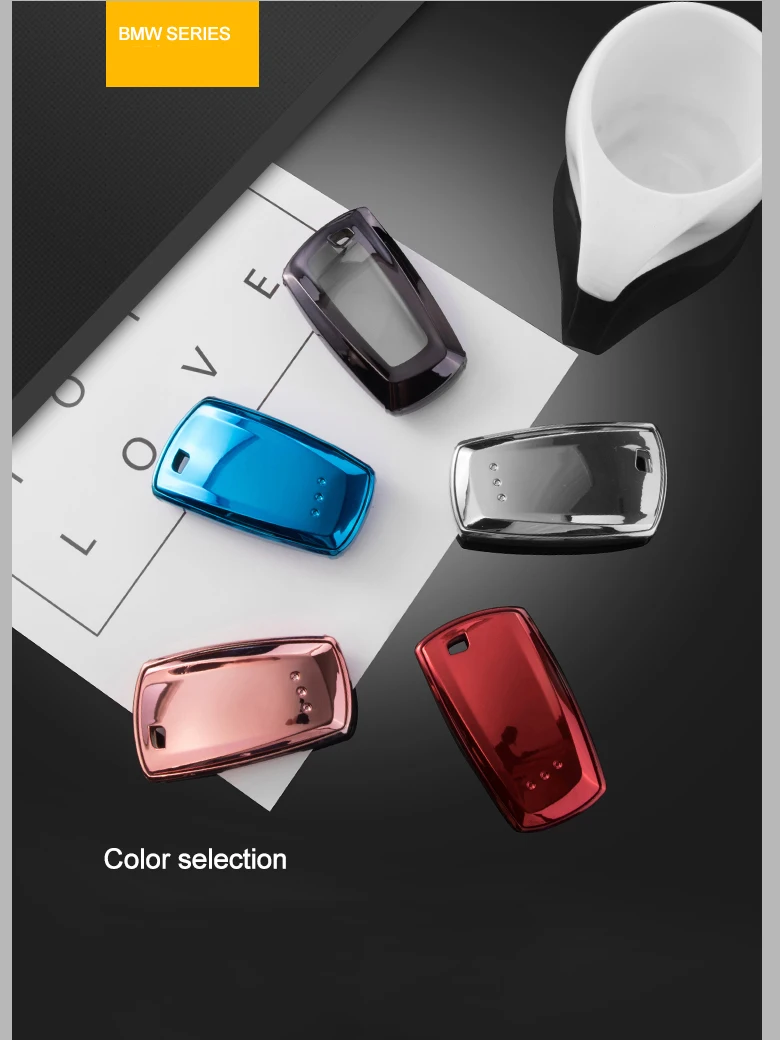 Чехол для автомобильного ключа с дистанционным управлением из ТПУ BMW 2 3 4 5 6 Series X3 X4