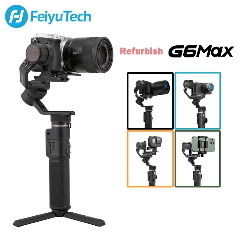 FeiyuTech Восстановленный 3 осевой G6 Max ручной карданный Стабилизатор камеры для RX100 Ⅳ