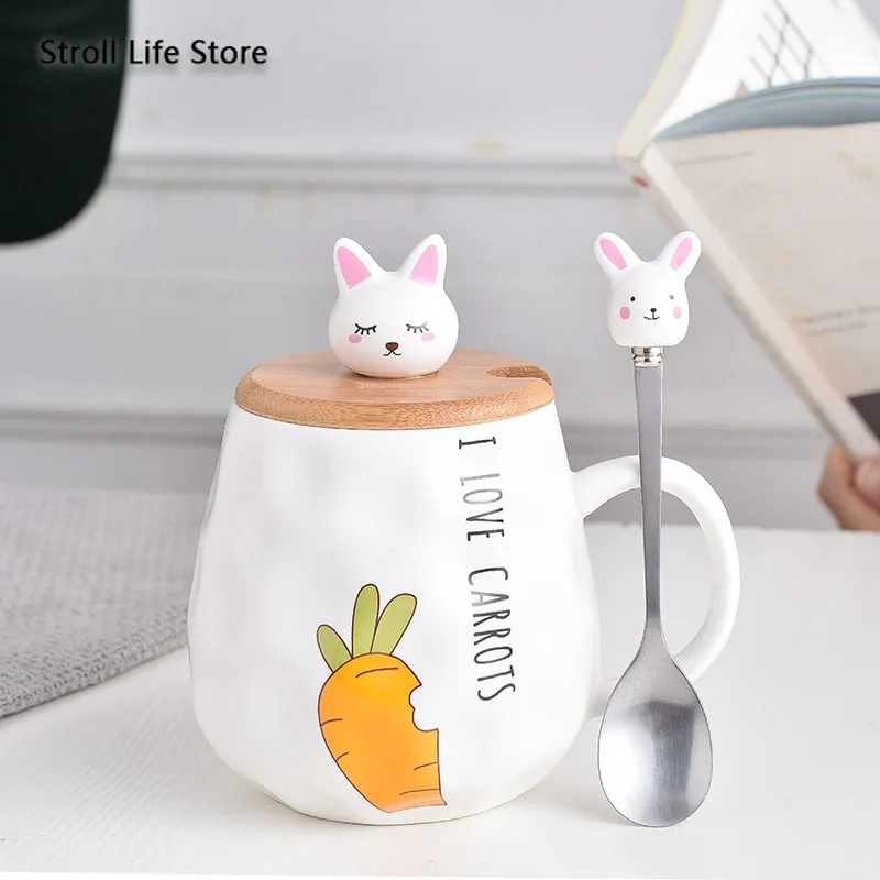 Креативная кружка для кофе с кроликом из мультфильма керамическая чашка воды
