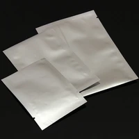 new 100 pcs open top silver aluminum foil clear plastic packaging bags heat seal vacuum pouches bag food storage pack mylar bags