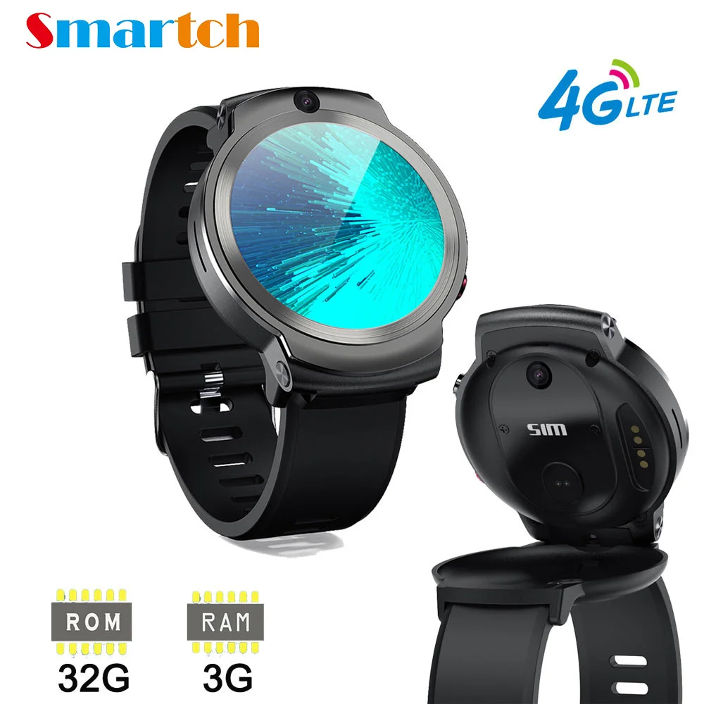 

DM28 4G Smart Watch,3GB 32GB MTK6739 Quad Core,Smart Wrist Watch,Android 7.1,2.0+8.0MP Dual Camera,1.6" Face ID 1280mAh WIFI GPS