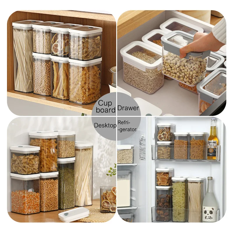 700-2300ML Professional Food Storage Container Bulk Cereals Thicken Sealed Cans Pasta Box Tank Kitchen Refrigerator Organization | Дом и сад