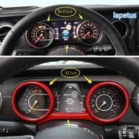lapetus front dashboard instrument screen decoration frame cover trim abs fit for jeep wrangler jl 2018 2022 colorful kit