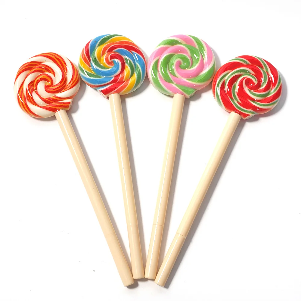 

Милый конфетный Стиль шариковая ручка в виде леденца Kawaii шариковые ручки для школы канцелярские принадлежности