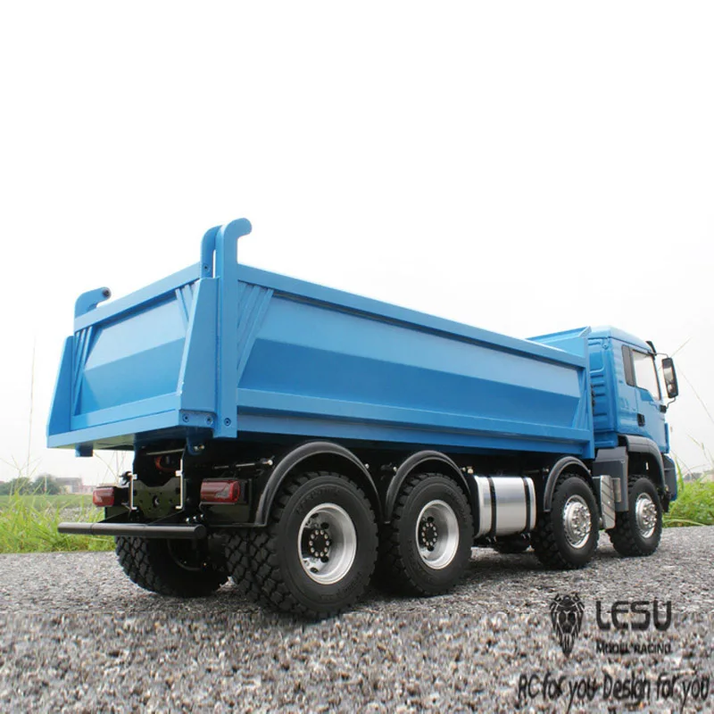 1/14 LESU MAN TGS 8x8 RC Dumper Truck Metal Chassis Hydraulic Car Hopper Cylinder Transfer Case Axles Lock Differential Light | Игрушки и