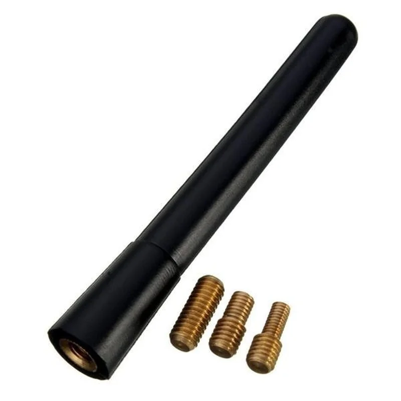 

Car Antenna AM FM Radio Aerial Mast Screw Type Black Short Stubby Universal