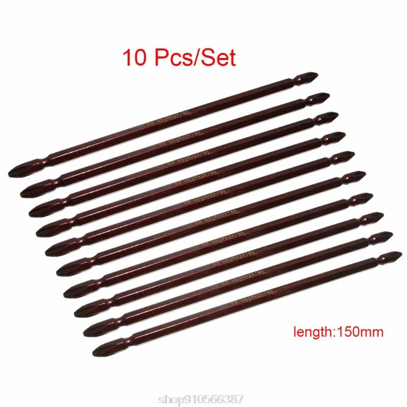 

10pcs Double End PH2 Phillips Magnetic Screwdriver Bit Cross Head Hex Shank Electric Screw Driver Bits N04 20 Dropshipping
