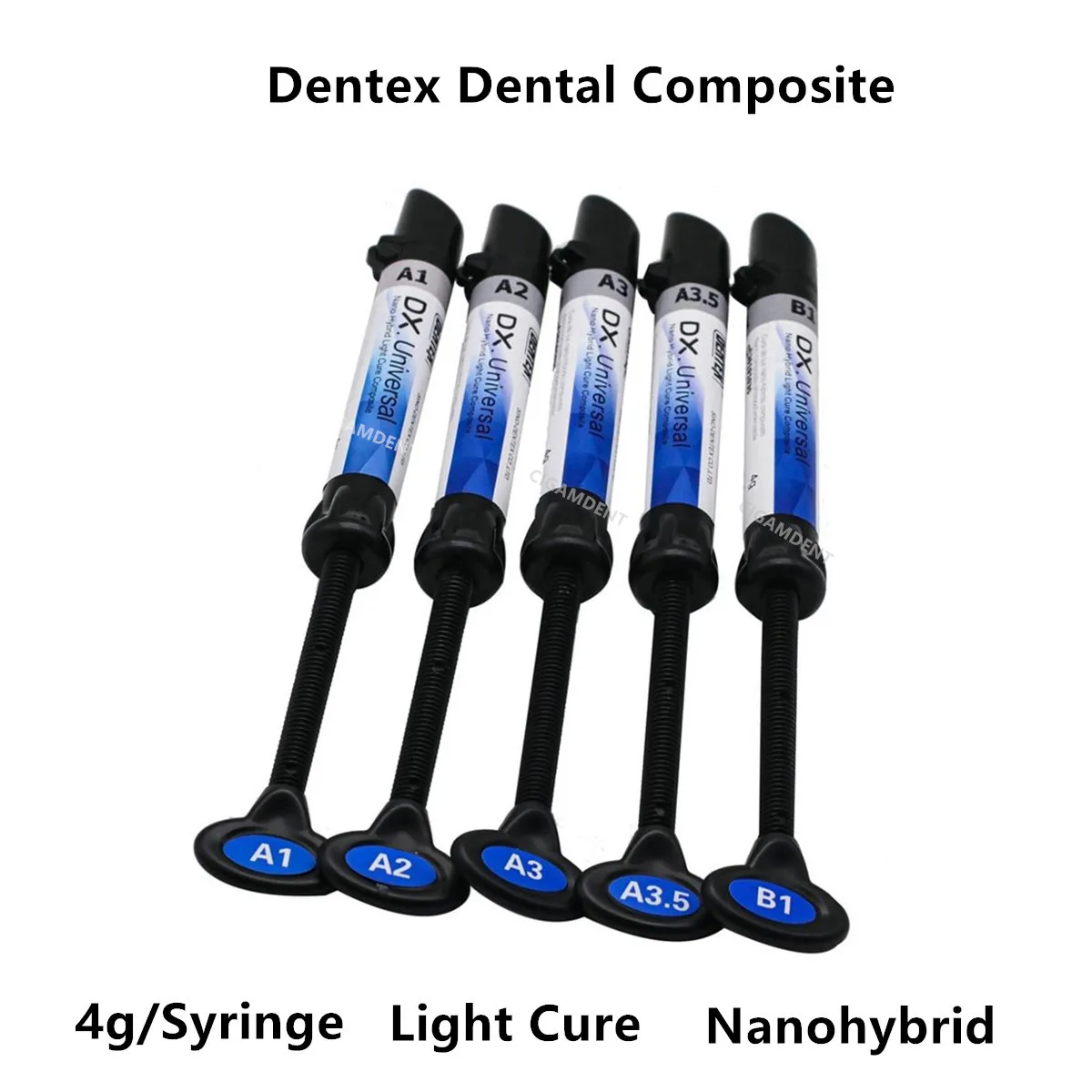 2Pcs Dentex Dental Composite Resin Light Cure Universal Nano Hybrid Teeth Filling Material A1 A2 A3 A3.5 Shade