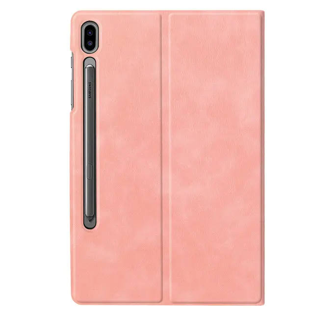 pink Магнитный Премиум PU кожаный чехол для Samsung Galaxy Tab S6 10,5 SM-T860 SM-T865 10," планшет Funda TPU Чехол+ пленка+ ручка - Цвет: pink