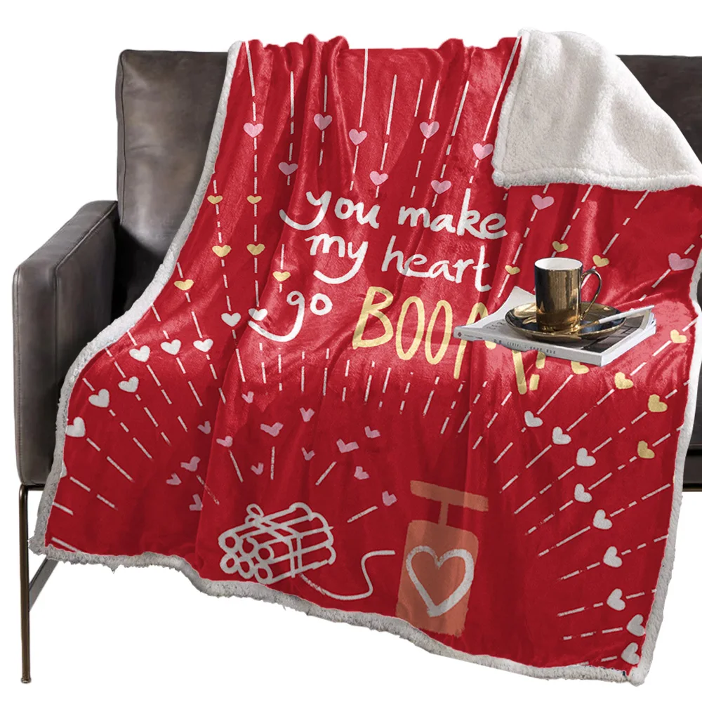 Одеяло Love Bomb Boom Флисовое одеяло с цветочным рисунком для детей диване девочек