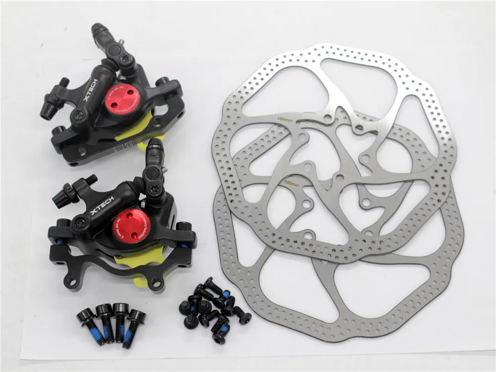 Zoom HB-100 MTB велосипедный тормоз HB100 велосипедные тормоза суппорт w роторы запчасти для велосипеда гидравлический поршень двухсторонний диск Диаметр 160 мм