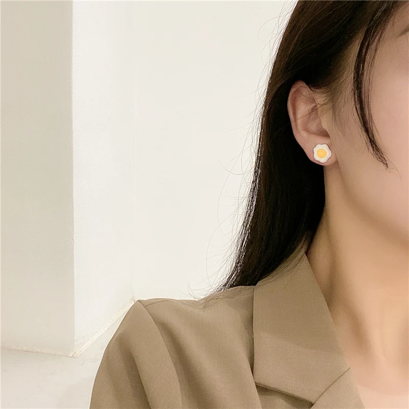 

Fashion Metal Geometry Mini Generic Tools Contracted Egg Knife and Fork Asymmetric Stud Earrings for Women Accessories Trendy