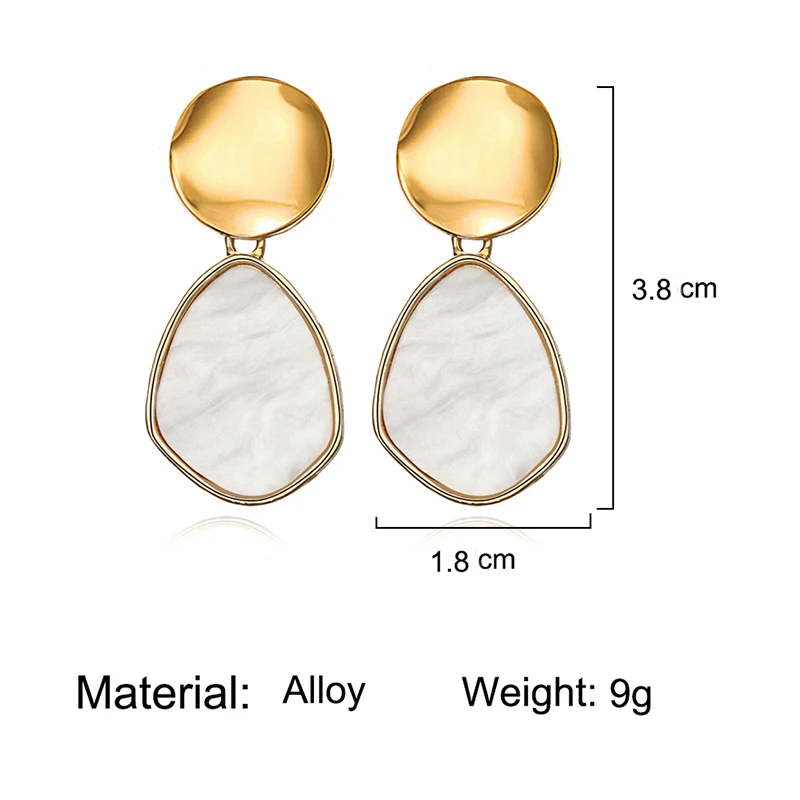 Новинка 2020 модные корейские серьги в виде ракушек с геометрическим узором для
