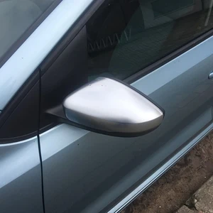 For Volkswagen VW Polo 6R 6C Side Wing Mirror Covers Caps Silver Matt chrome Brushed Aluminum 2010 2011 2012 2013 2014 2016 2017