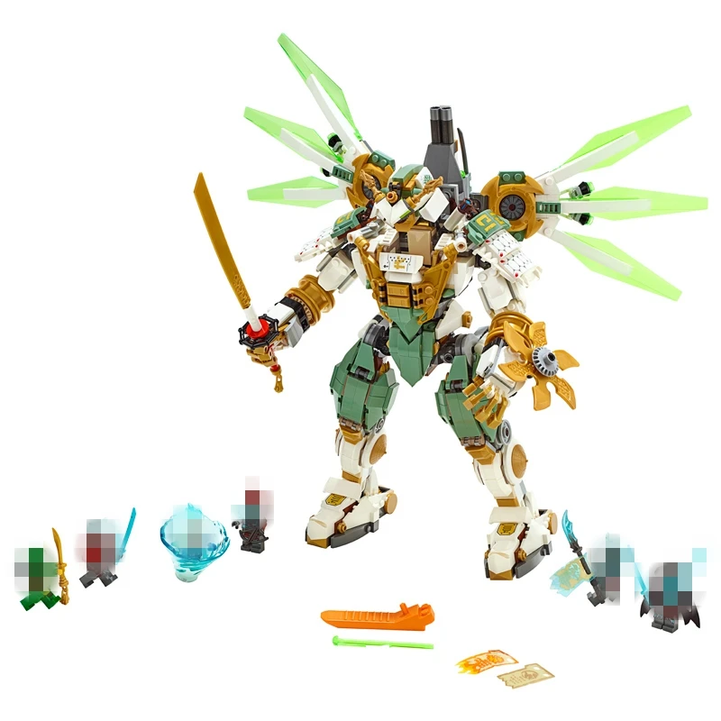 Ninjagoo совместимые Lepins 70676 Lloyd's Titan Mech Spinjitzu модель классического фильма ninjagoo