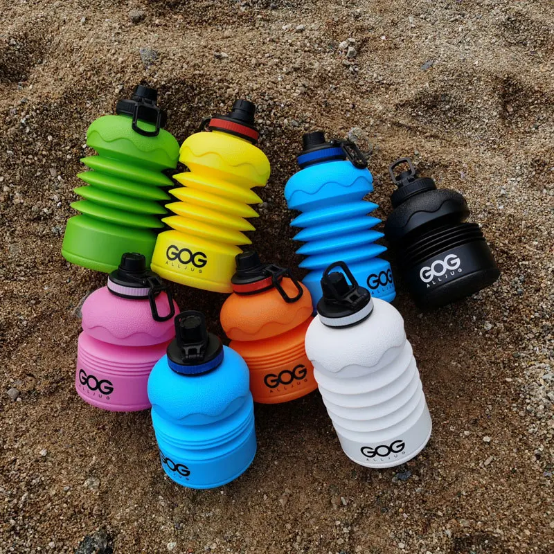 

Collapsible Water Bottle Reusable Silicone Foldable Water Bottles for Travel Gym Camping Hiking Portable Leakproof 74oz