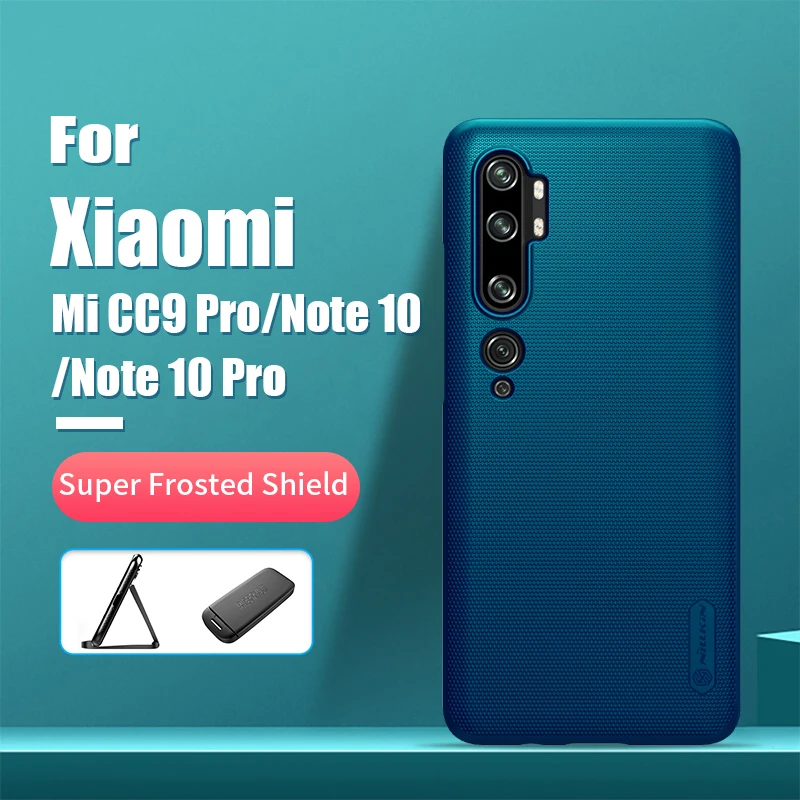 Чехол для xiaomi mi note 10 Матовый Жесткий чехол NILLKIN из поликарбоната задняя крышка