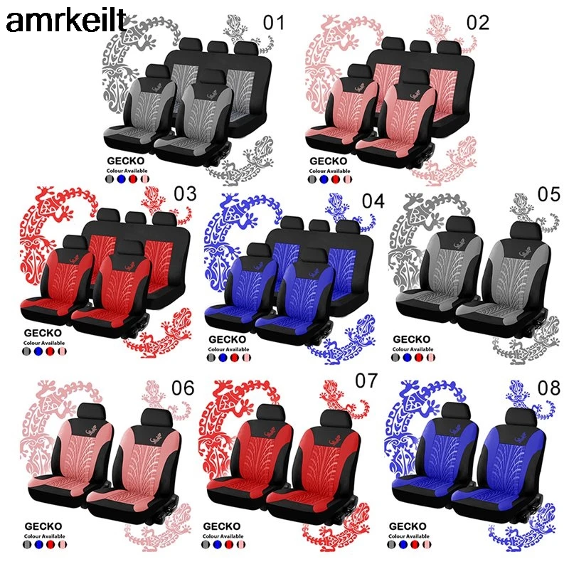 

Universal Fit Most Cars Covers with Tire Track Detail Styling Car Seat Covers Set Auto Seat Protector Four Seasons For Seats