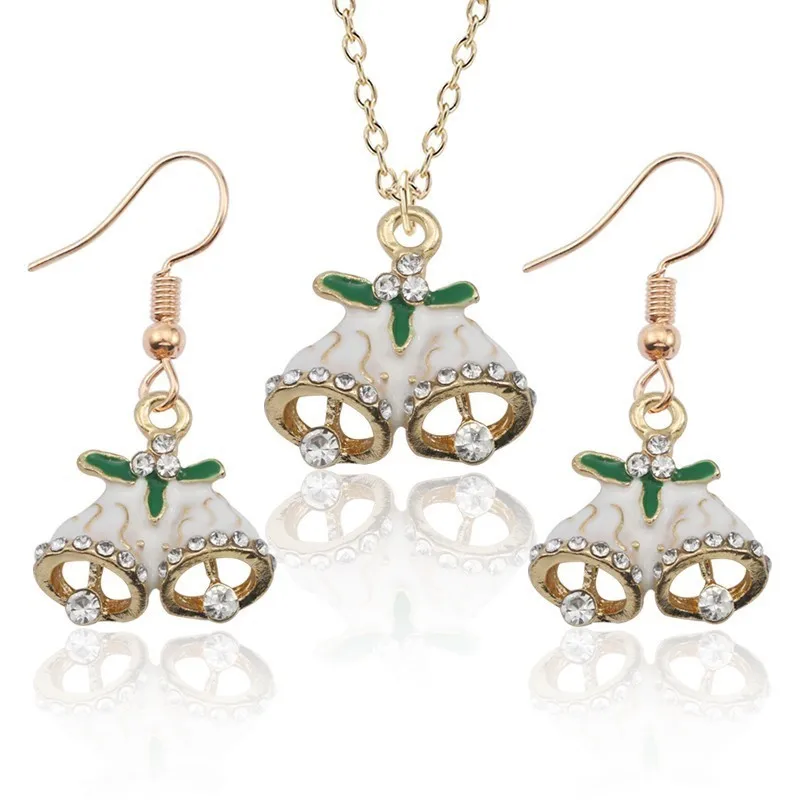 Рождественские Ювелирные наборы сделай сам с колокольчиком для женщин и девушек