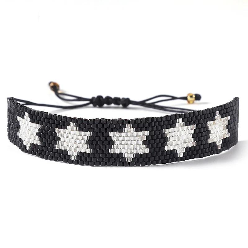 

BLUESTAR Trendy MIYUKI Bead Bracelet Star Pattern Femme Pulseras Mujer Handmade Braided Loom Bead