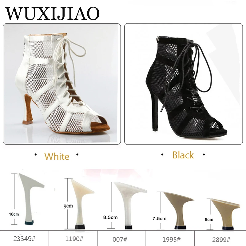 Фото Сандалии WUXIJIAO женские замшевые, босоножки на высоком каблуке, удобная обувь для латинских танцев, модные пикантные туфли с перекрестными ре... №3