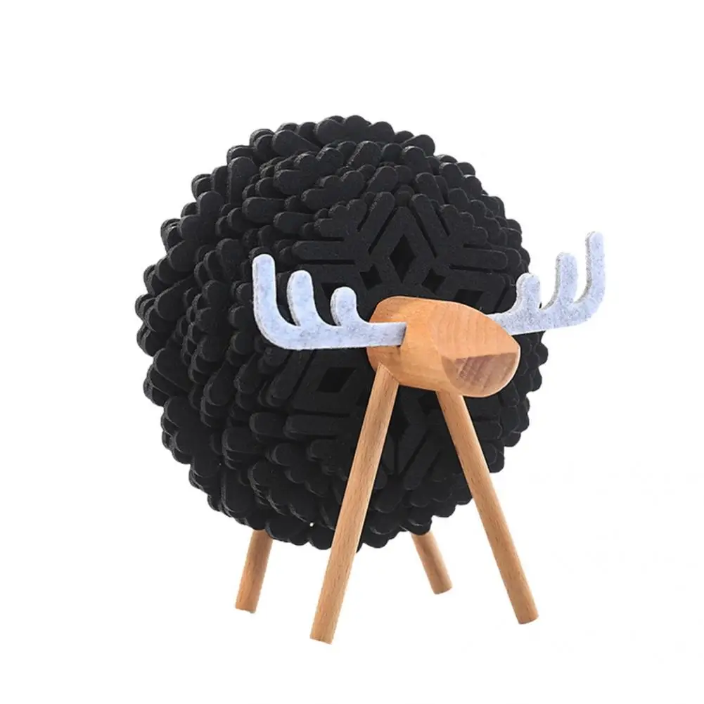 

Skid Resistance 1 Set Beautiful Tasty Sweet Drink Cup Coaster Felt Cup Pad Sheep Shape Rack for Cafes