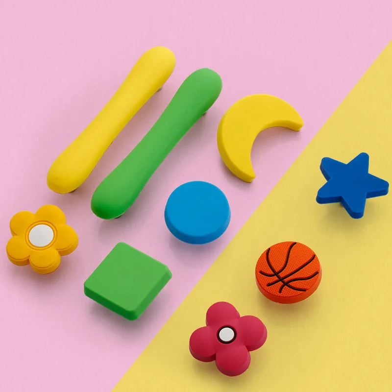 Детские ручки для мебели Мультяшные и шкафа круглые ящиков с облаком из ПВХ