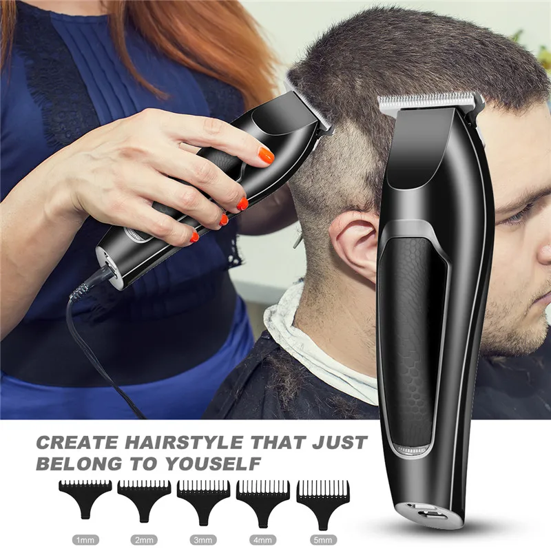 

Профессиональная машинка для стрижки волос, мужской парикмахерский триммер для бороды, электрическая перезаряжаемая машинка для стрижки в...
