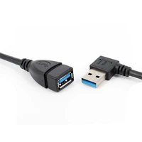 23cm 90 degree up down left right angled usb 3 0 a male to usb female extension adapter black cable