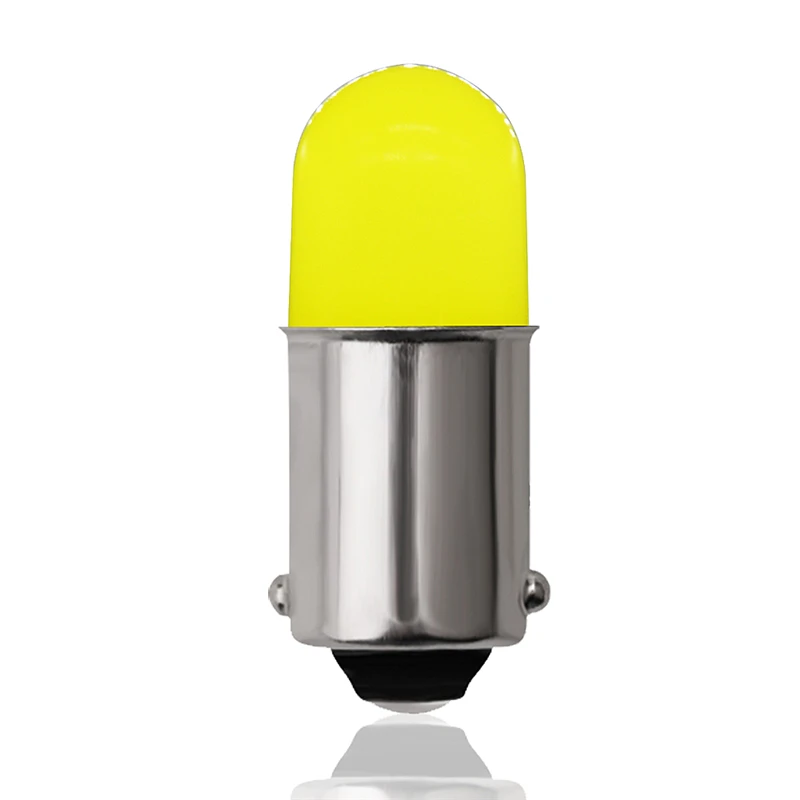 100x BA9S LED 12929 COB круглые 3D T4W Автомобильные светодиодные лампы номерного знака