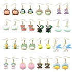 Женские серьги-подвески в виде пчелы, лисы, серьга с единорогом, из смолы, лебедь, панда, утка, детские ювелирные изделия ручной работы, подарки сделай сам