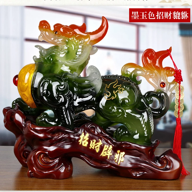 Online Ornament 2021 Home Shop Unternehmen Talisman Bringen Reichtum Geld GUTE LUCK ZHAO CAI MÄNNLICHEN Drachen PI XIU FENG SHUI Talisman Statue