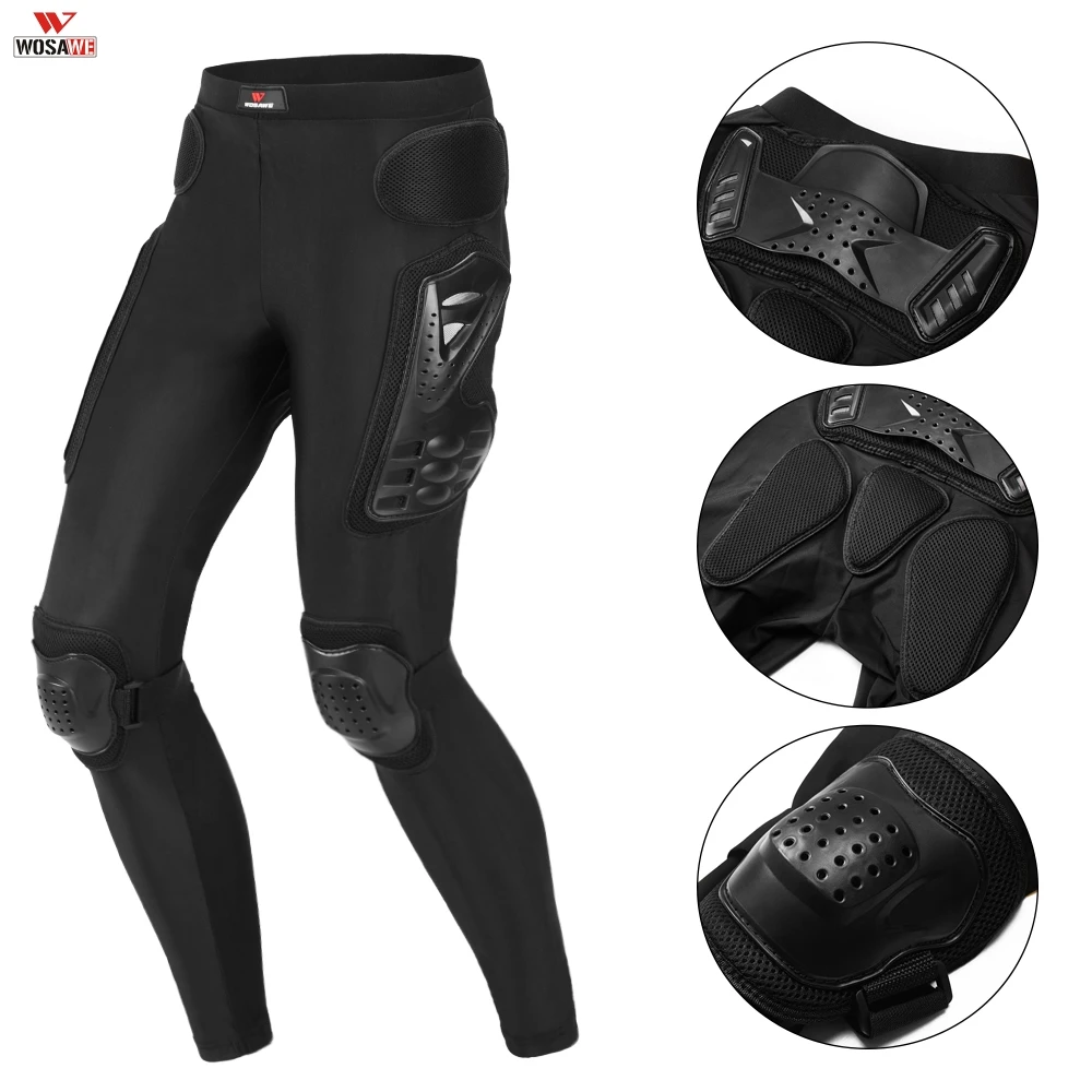 WOSAWE Motorcycle Riding Pants With Armor Knee Hip Pads Motocross Racing Pants Motorbike Cycling Trousers Armor Protective Pants four seasons riding tribe motorcycle pants with knee hip pad moto motocross trousers body armor m l xl 2xl 3xl 4xl