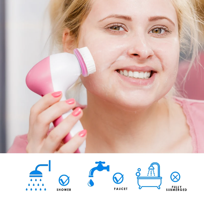 6 в 1 стирка аппарат для чистки лица поры кожи Очиститель Очищение тела массаж