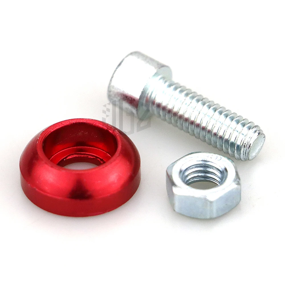 10 шт. мотоцикл 6 мм Универсальный алюминиевый болт для номерного знака Винты