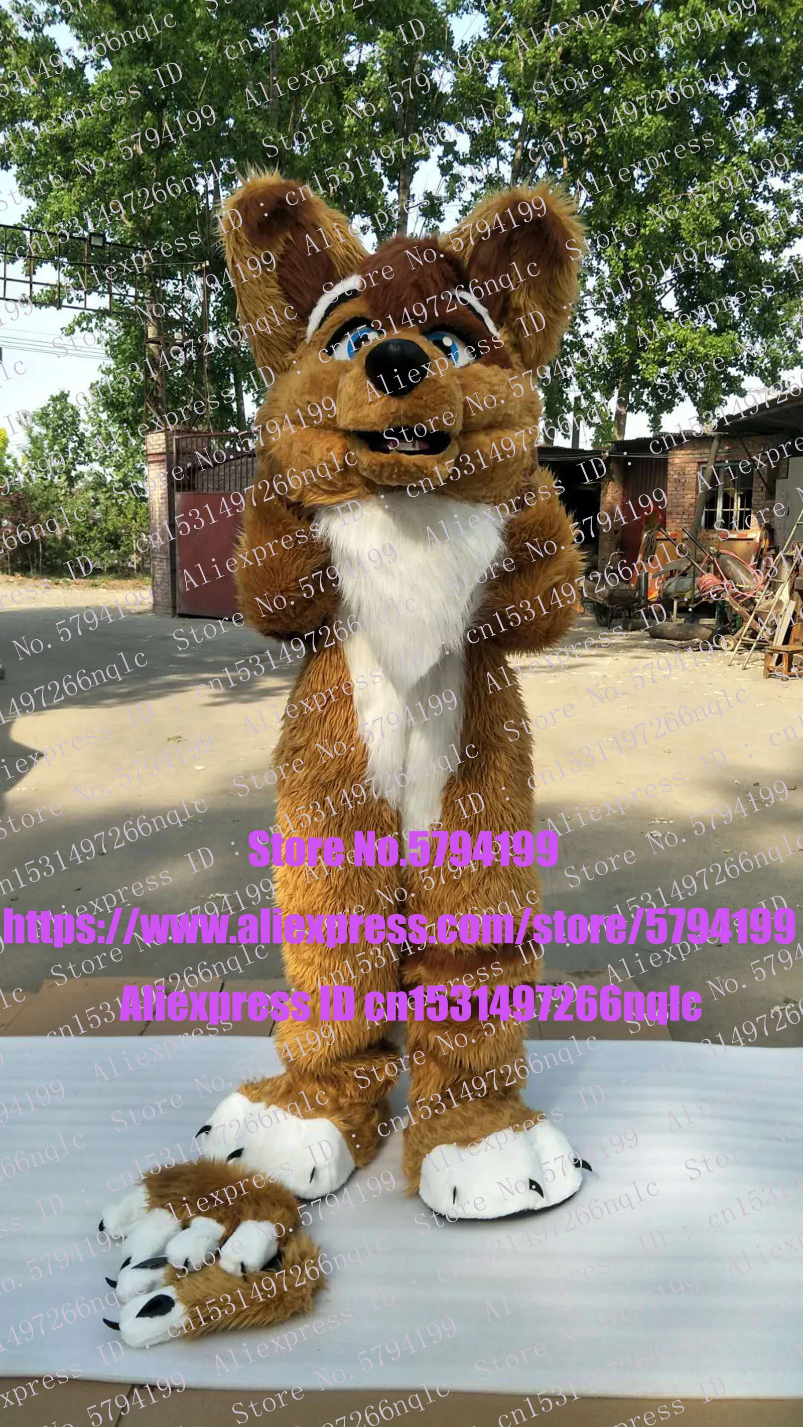 Собака Хаски &quotЛиса&quot &quotВолк&quot Фурсьют v44 взрослый костюм персонажа из