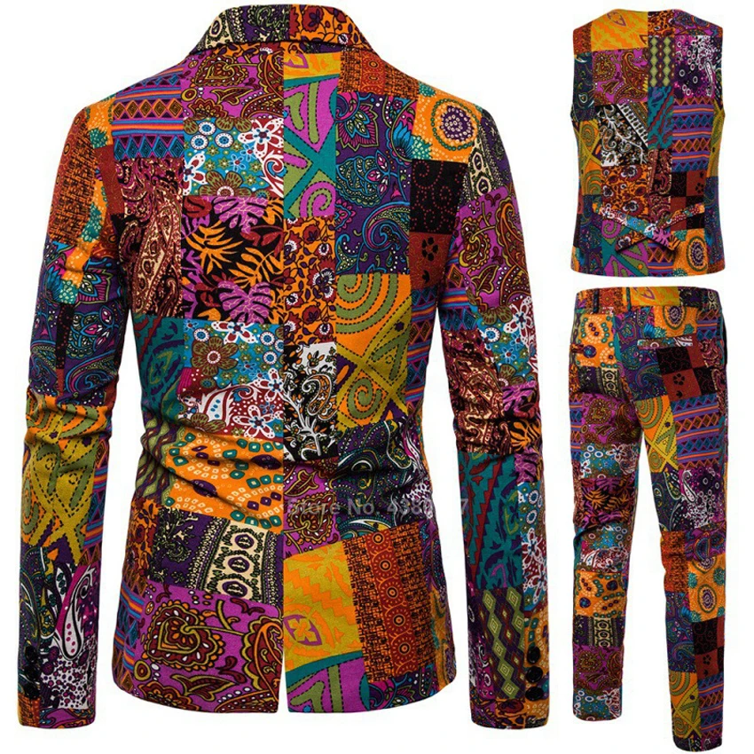 2021 News Men African Clothes Jacket Autumn Full Sleeve Casual Suit Dashiki Print Fashion Folk-custom Business Vest | Тематическая