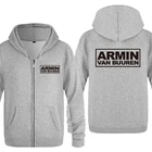 Мужской флисовый кардиган с капюшоном, на молнии