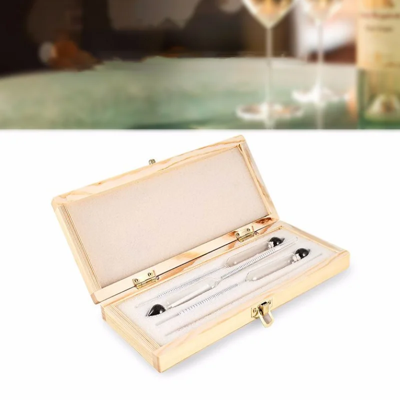 4 PCS Hydrometer Alcoholmeter Set 0 to 100% Alcohol Meter Tester+Thermometer Wine Vintage Concentration Tool | Инструменты