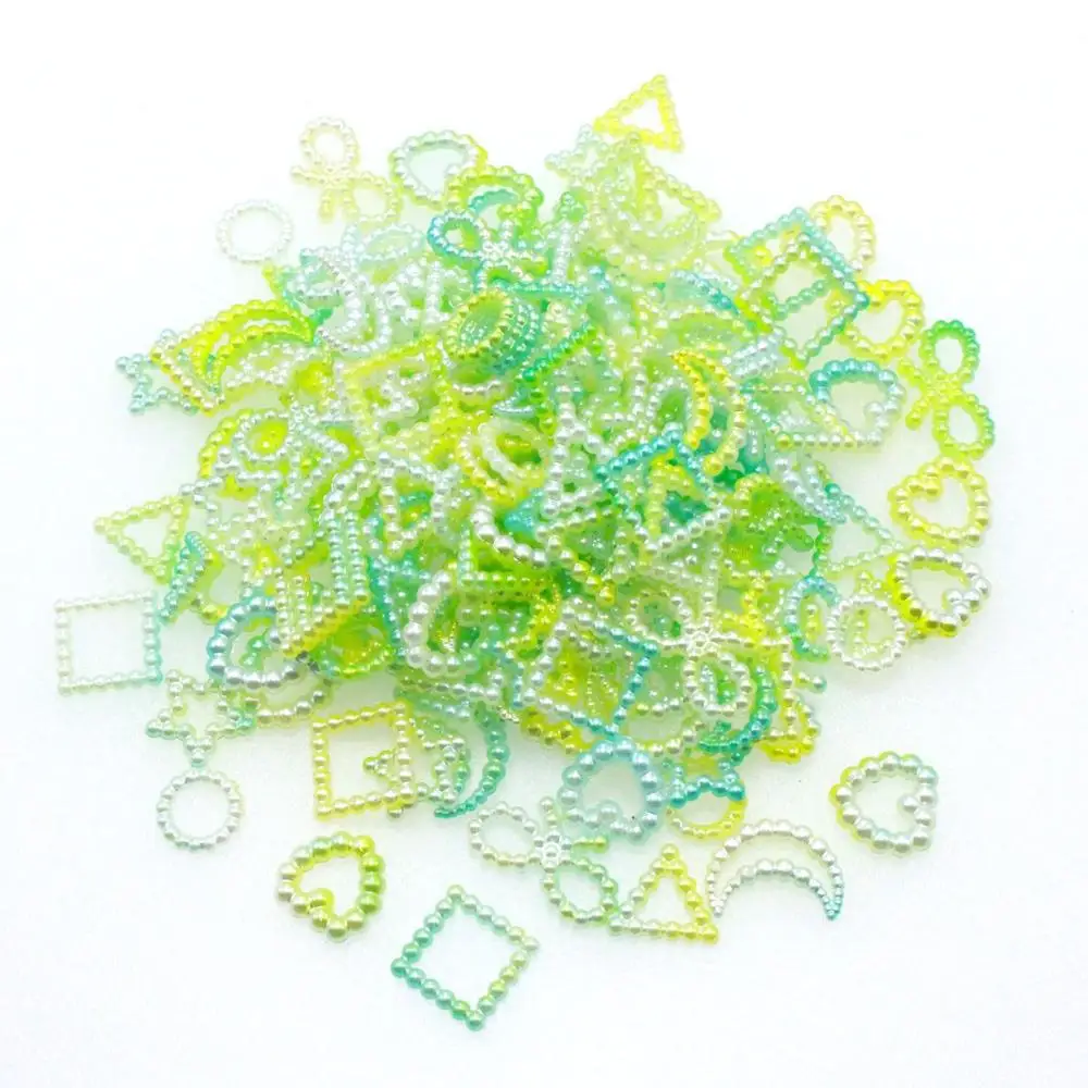 

20g Colorful ABS Imitation Pearl Star Heart Moon Bowknot Jewelry Findings Pendant Accessories DIY Charms Handmade UV Resin Craft