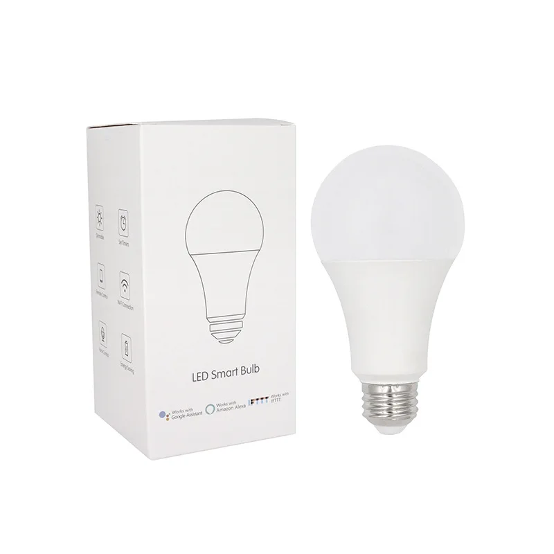 Tuya Smart Life Wifi умный светодиодный светильник, лампа E27 10 Вт 900Lm 6500 К, холодный белый светильник, работает с Alexa Google Home IFTTT