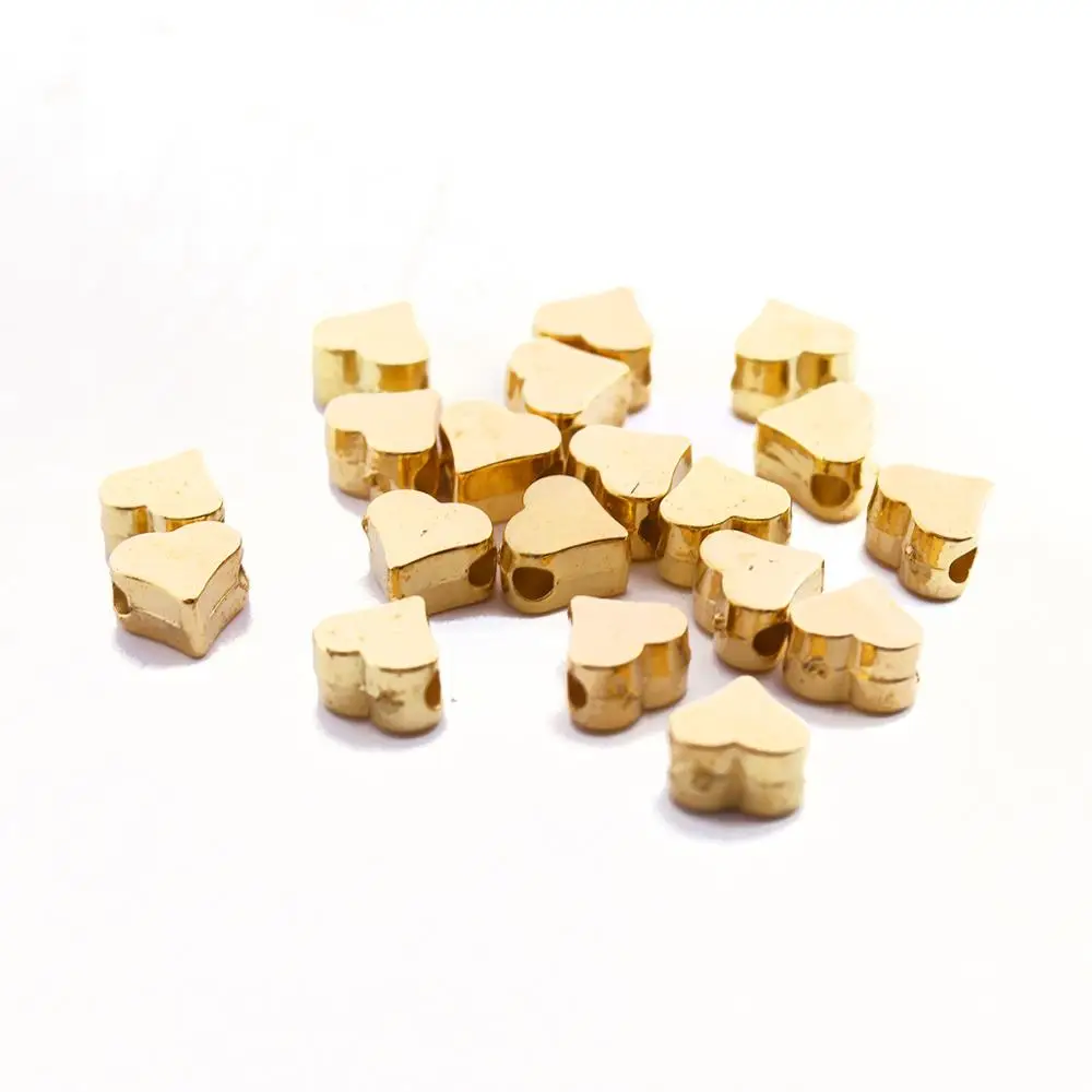gold 5.5X5.8mm 200 шт/партия 6*6 мм Внутреннее отверстие 1 мм CCB Золото Серебро Цвет разделитель для бусин в виде звездочки рондели для бусин бусины DIY ювелирных изделий - Color: gold 5.5X5.8mm