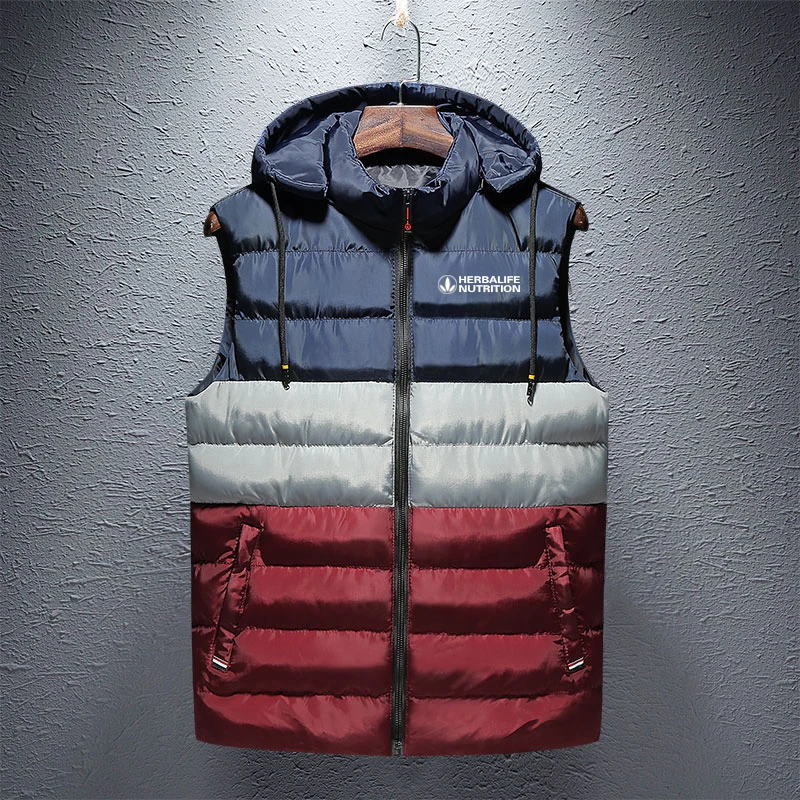 Herbalife fashion zipper top and bottom Cotton Vest Jacket autumn winter new warmth classic light outdoor down vest | Спорт и