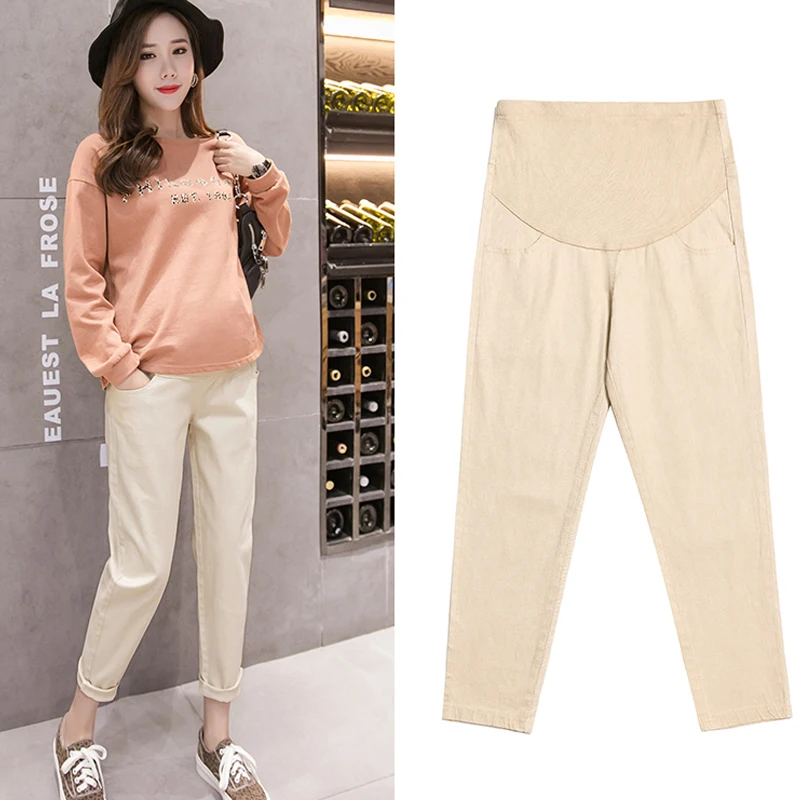 

Cotton Maternity Pants Clothes Causal Trousers For Pregnant Women Harem Pants Long Trousers Pregnancy WearClothing Spring summer