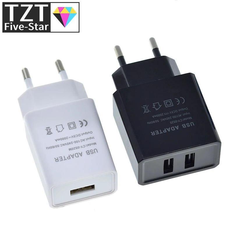 Штепсельная вилка ЕС 5V 2A один USB/двойной USB Универсальное зарядное устройство