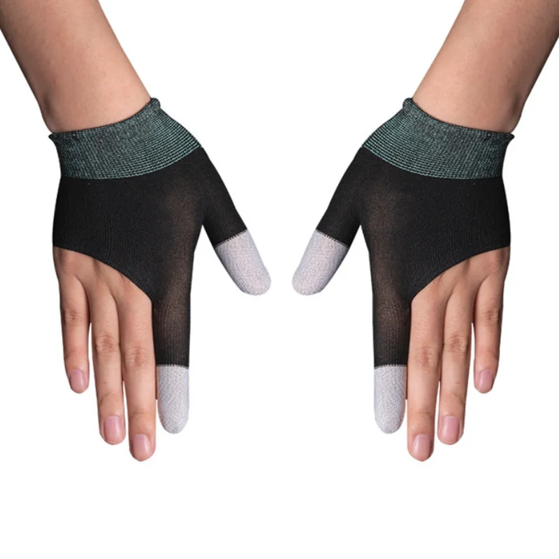 

A Pair Mobile Game Fingertip Gloves For Gamer Sweatproof Anti-slip Touchscreen Finger Sleeve Breathable Seamless for Phone Games
