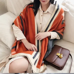 2022 зимний шарф для женщин, роскошные брендовые шарфы с лошадью, женское плотное кашемировое теплое одеяло, шали из пашмины, палантин